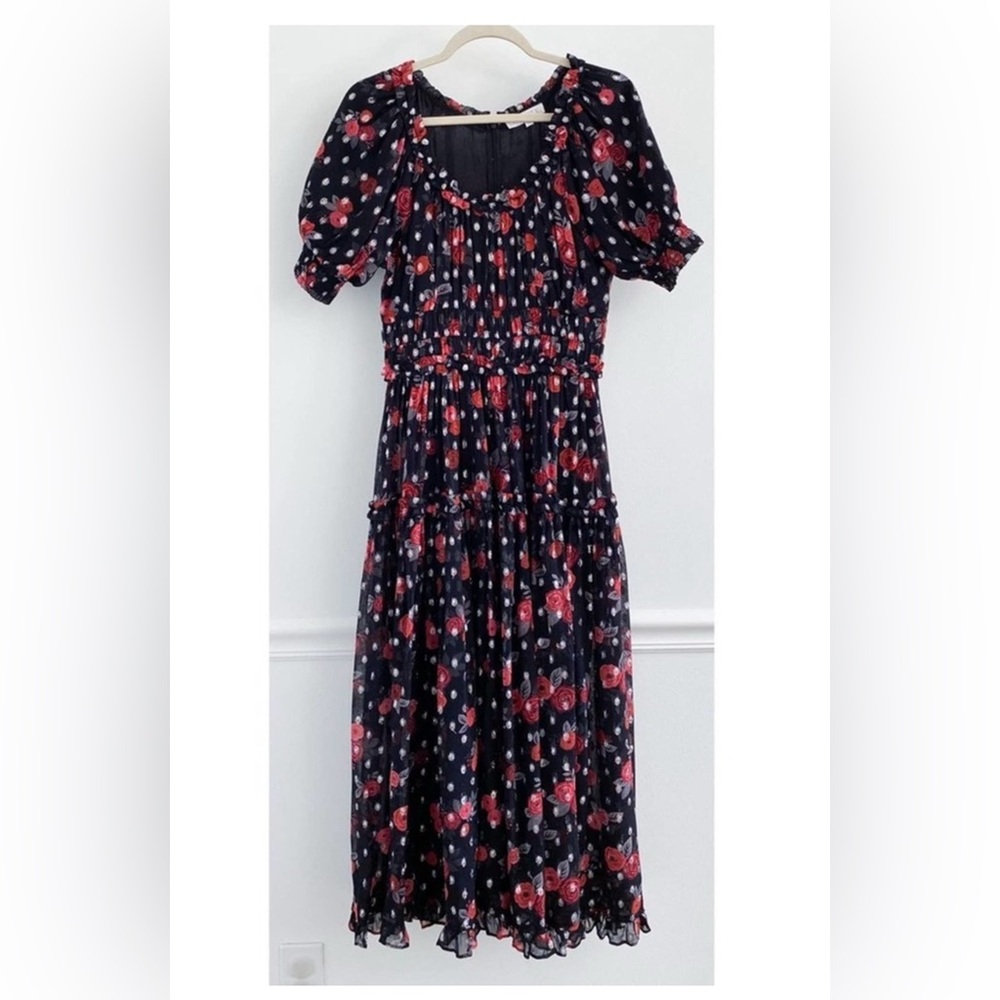 Ivy City Co Black Floral Maxi Dress